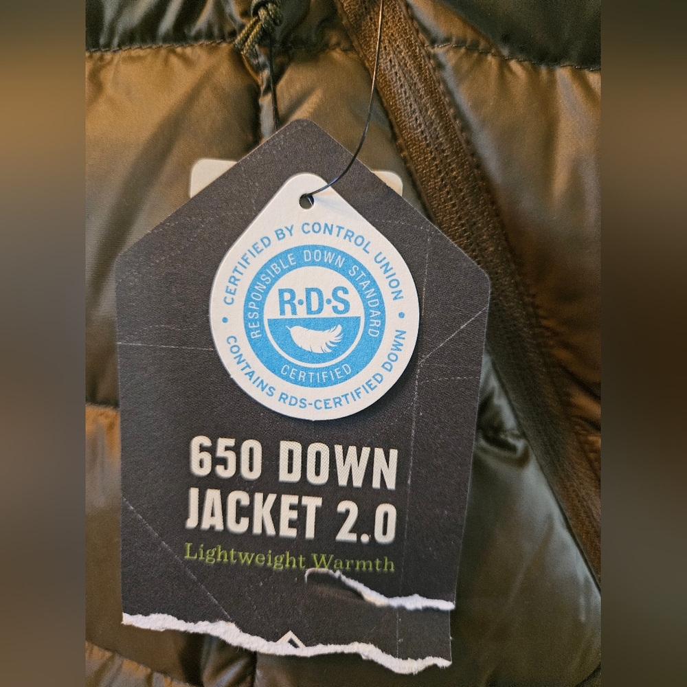 NEW Men's REI Coop Army Green 650 Down Puffer Jacket XL Regular fit - Picture 4 of 16